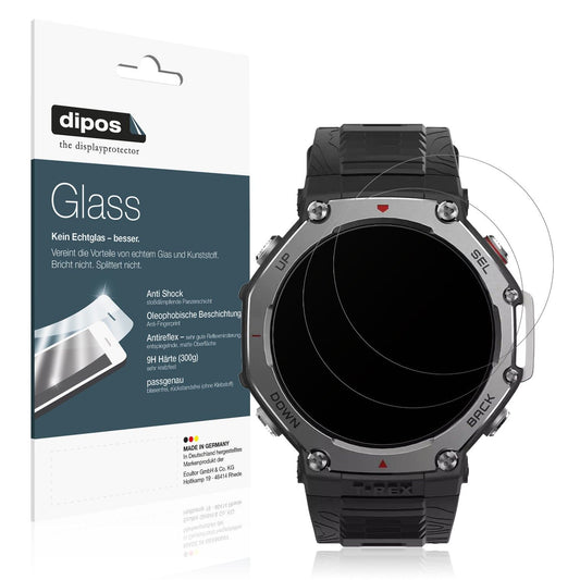 2x Screen Protector for Amazfit T-Rex 3 matte Flexible Glass 9H dipos