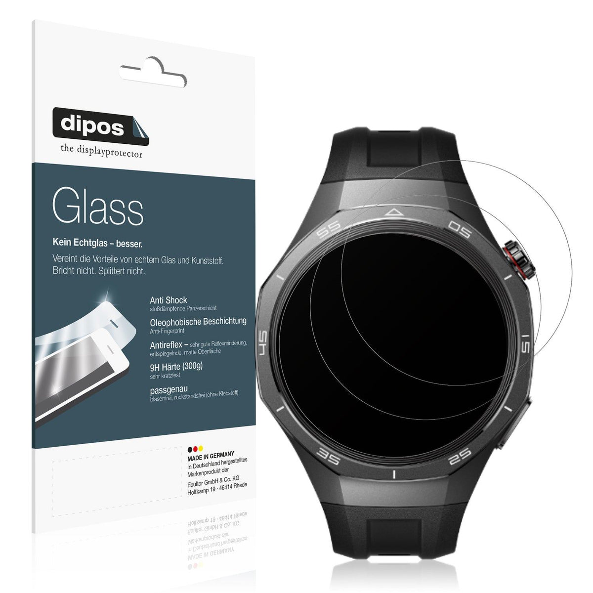 2x Screen Protector for Huawei Watch GT5 matte Flexible Glass 9H dipos