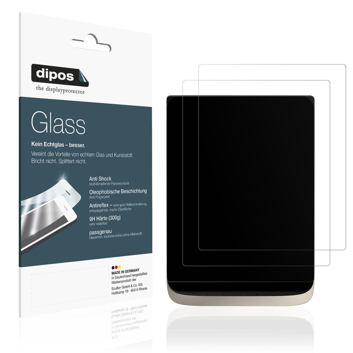 2x Screen Protector for PocketBook InkPad Color 3 matte Flexible Glass 9H dipos