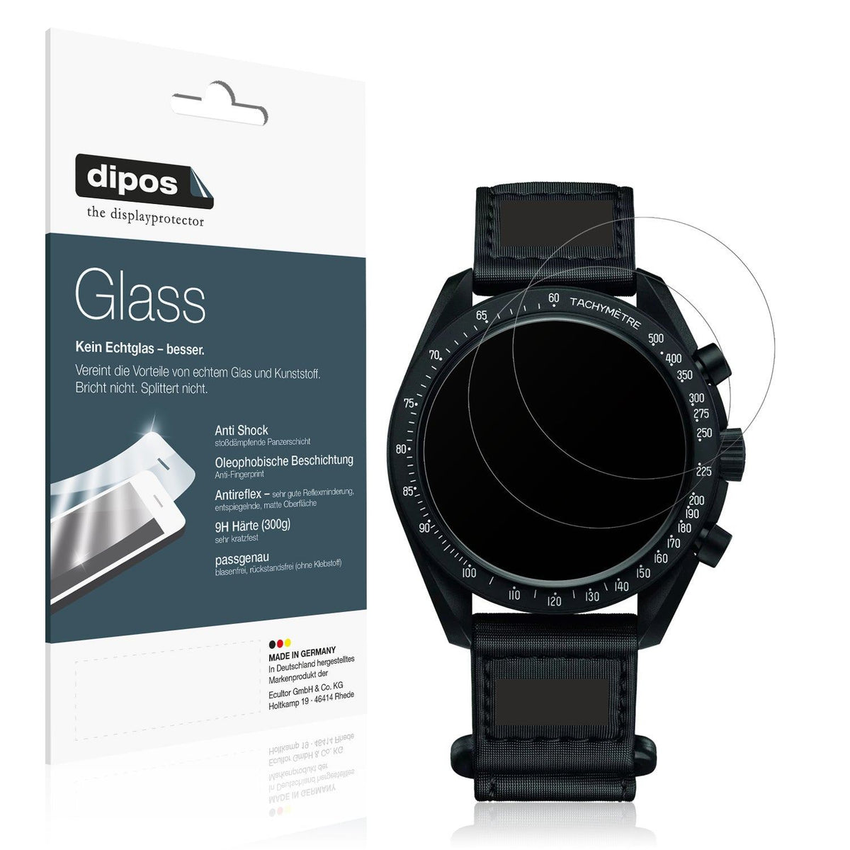 2x Screen Protector for Omega x Swatch Speedmaster Moonswatch matte Flexible