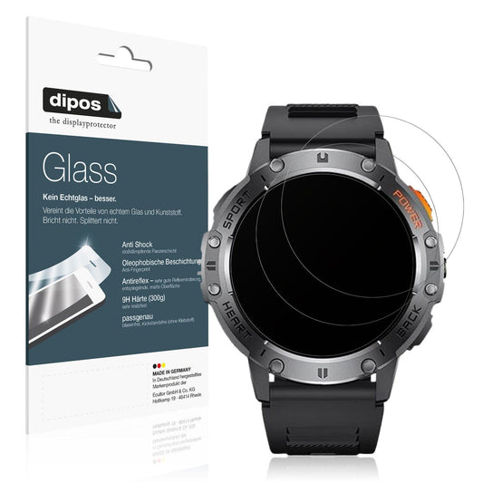 2x Screen Protector for Dremac 1.43 Zoll Smartwatch matte Flexible Glass 9H