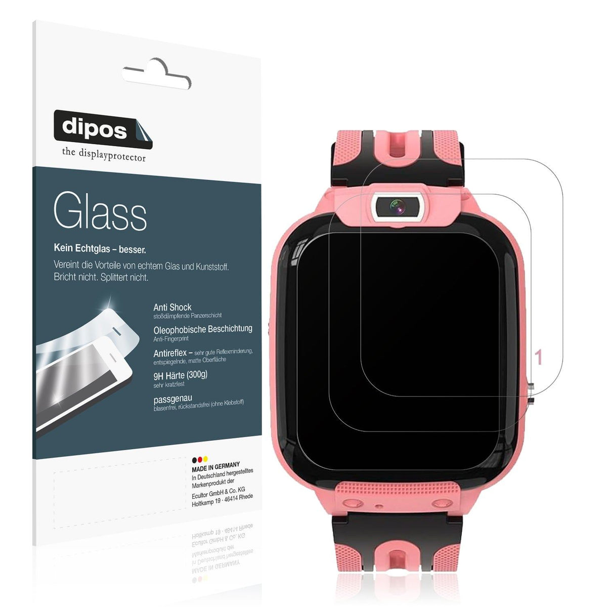 2x Screen Protector for Clleylise Kinder Smartwatch matte Flexible Glass 9H