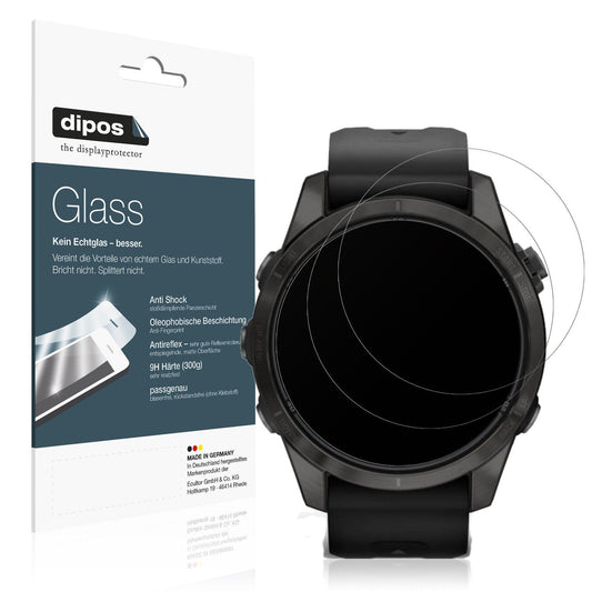 2x Screen Protector for Garmin Fenix 7s Pro 47mm matte Flexible Glass 9H dipos