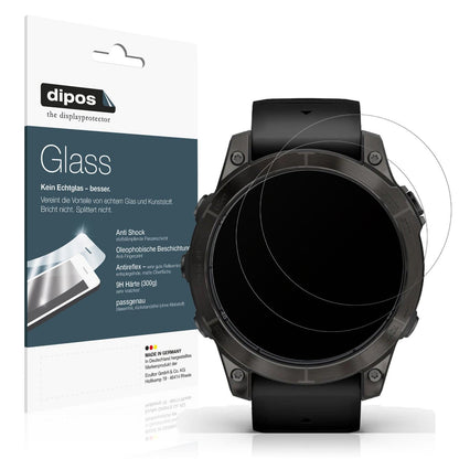 2x Screen Protector for Garmin Fenix 7 Pro 51mm matte Flexible Glass 9H dipos