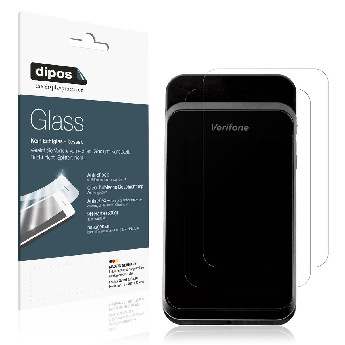 2x Screen Protector for Verifone e280s matte Flexible Glass 9H dipos