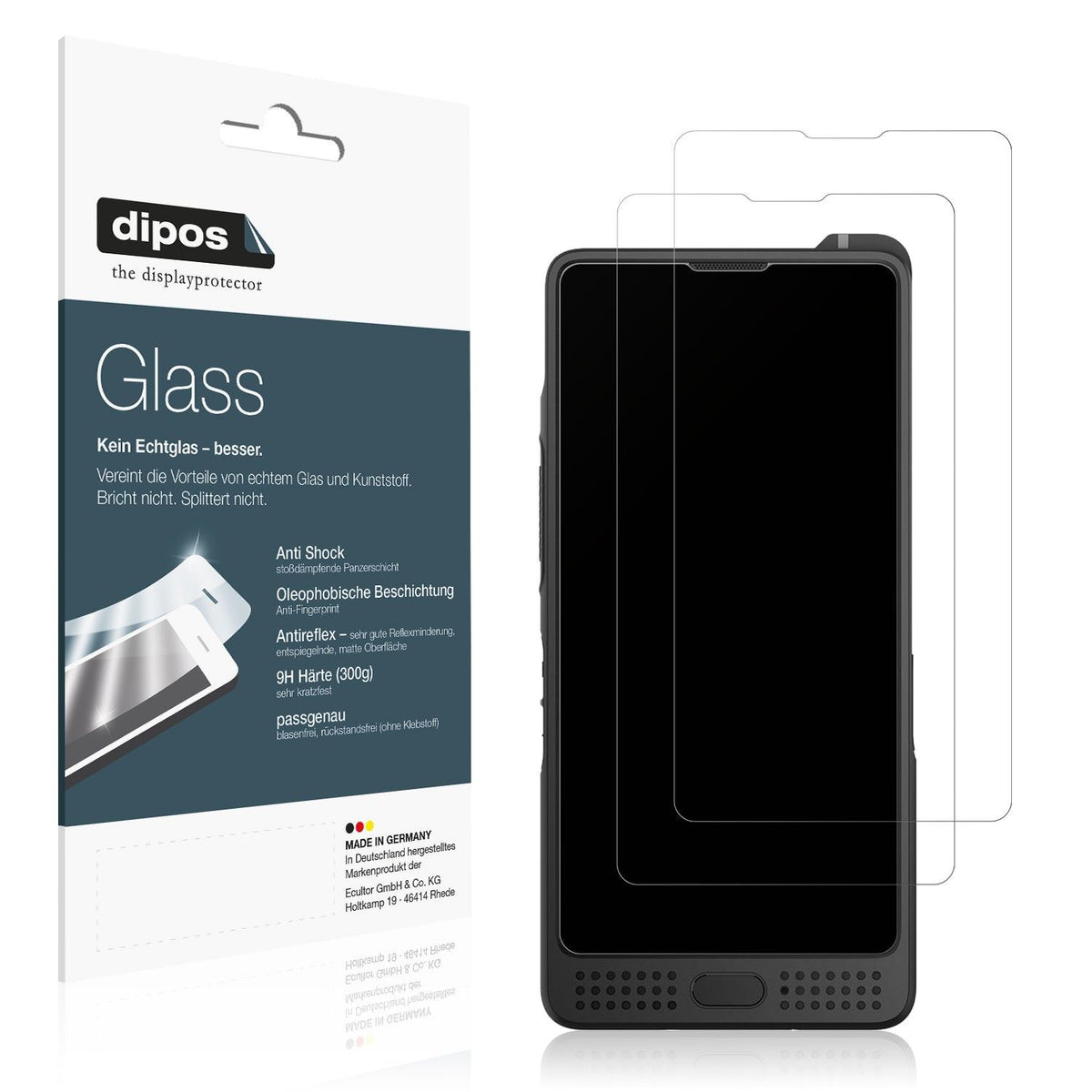 2x Screen Protector for Sonim XP10 matte Flexible Glass 9H dipos