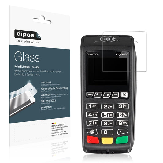 2x Screen Protector for Ingenico Desk 3500 matte Flexible Glass 9H dipos
