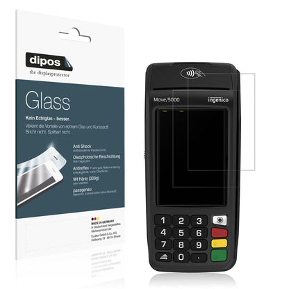 2x Screen Protector for Ingenico Move 5000 matte Flexible Glass 9H dipos