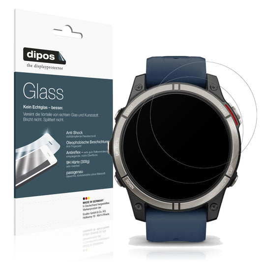 2x Screen Protector for Garmin quatrix 7 Pro matte Flexible Glass 9H dipos