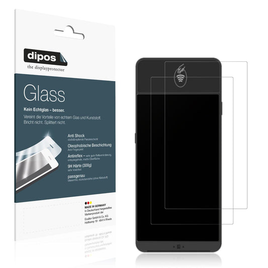 2x Screen Protector for Castles Technology S1E2 matte Flexible Glass 9H dipos