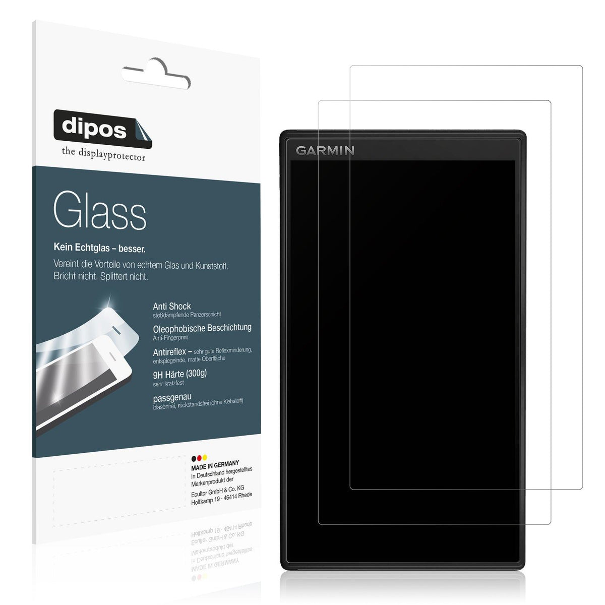 2x Screen Protector for Garmin DriveSmart 55 matte Flexible Glass 9H dipos
