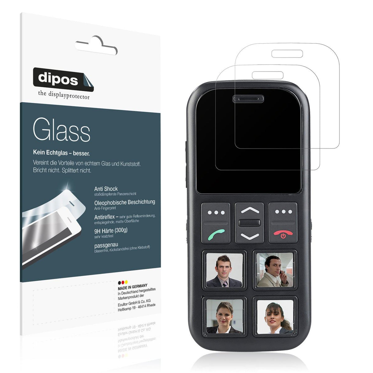 2x Screen Protector for simvalley mobile RX-820.GPS matte Flexible Glass 9H
