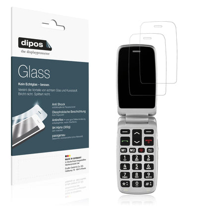 2x Screen Protector for Doro Primo 360014 matte Flexible Glass 9H dipos