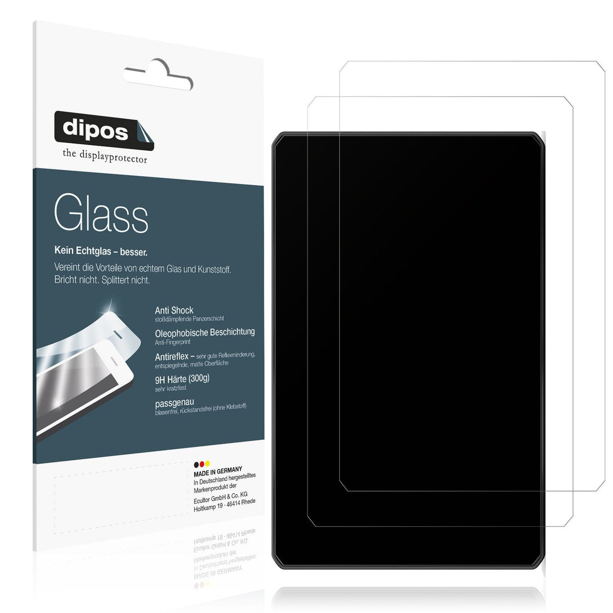 2x Screen Protector for Garmin dezl LGV820 matte Flexible Glass 9H dipos