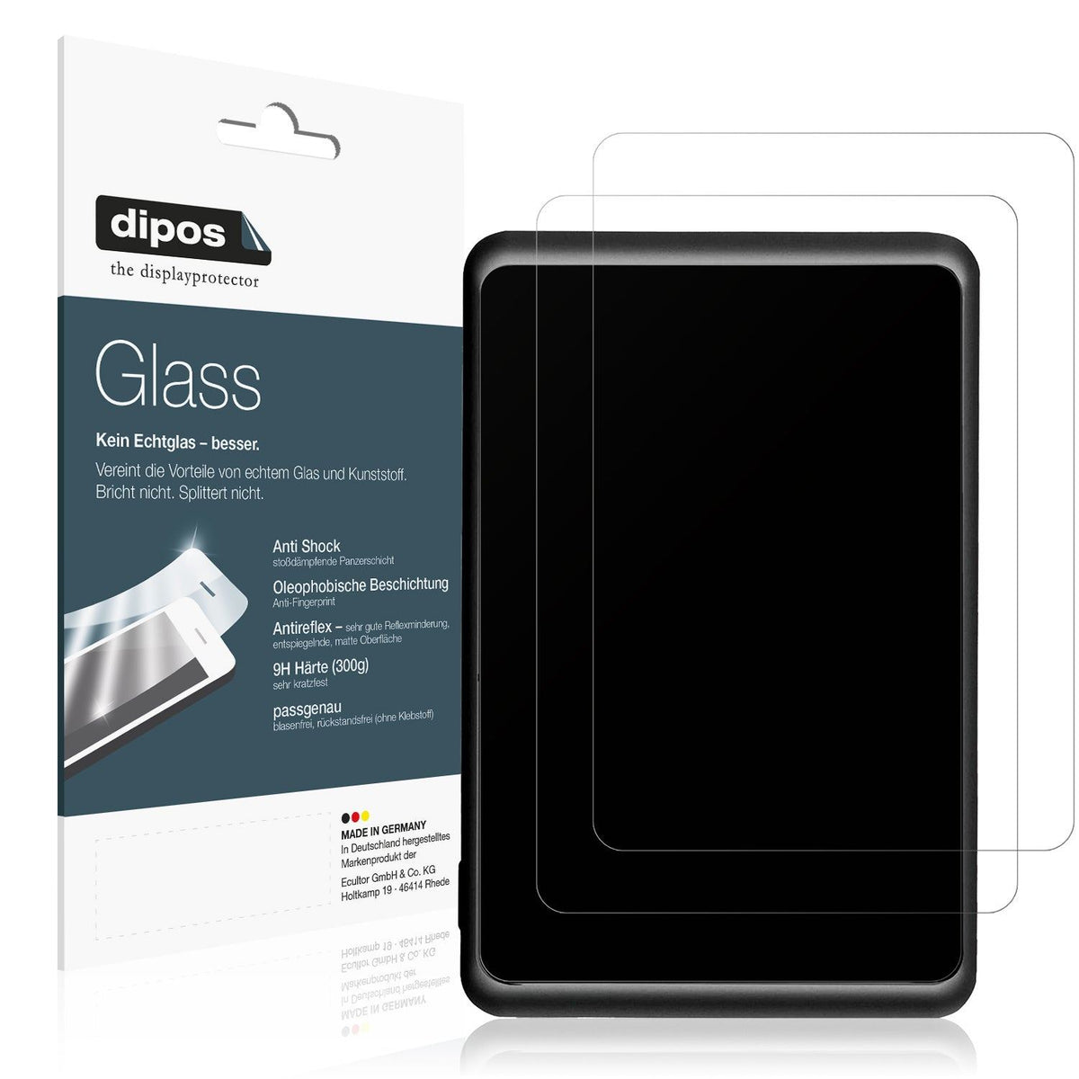2x Screen Protector for Snooper Truckmate 6900 matte Flexible Glass 9H dipos