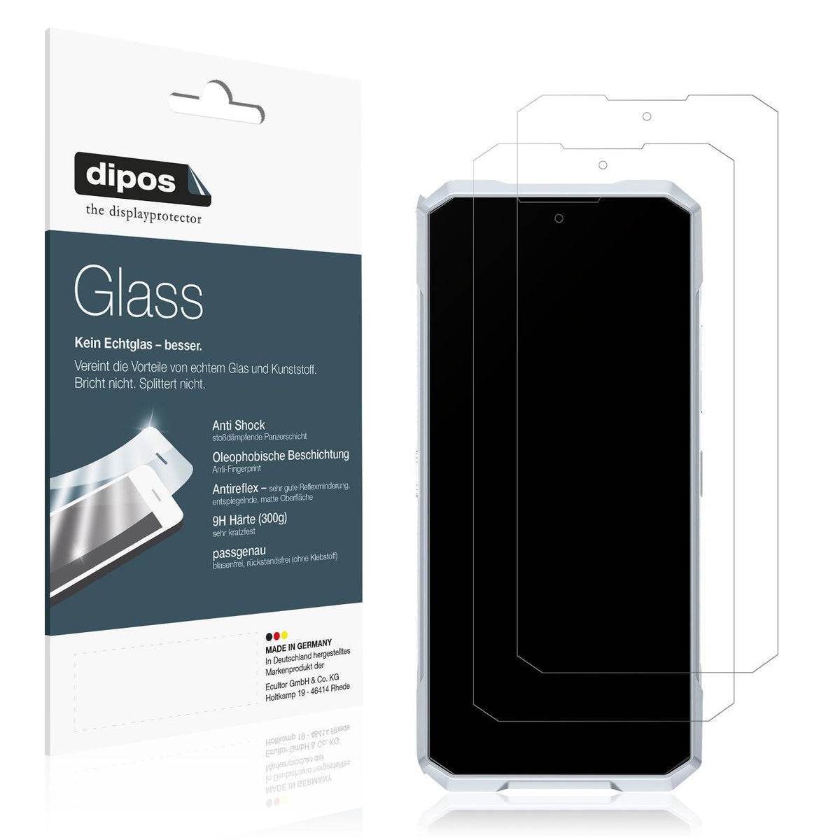 2x Screen Protector for Doogee Blade GT 5G matte Flexible Glass 9H dipos