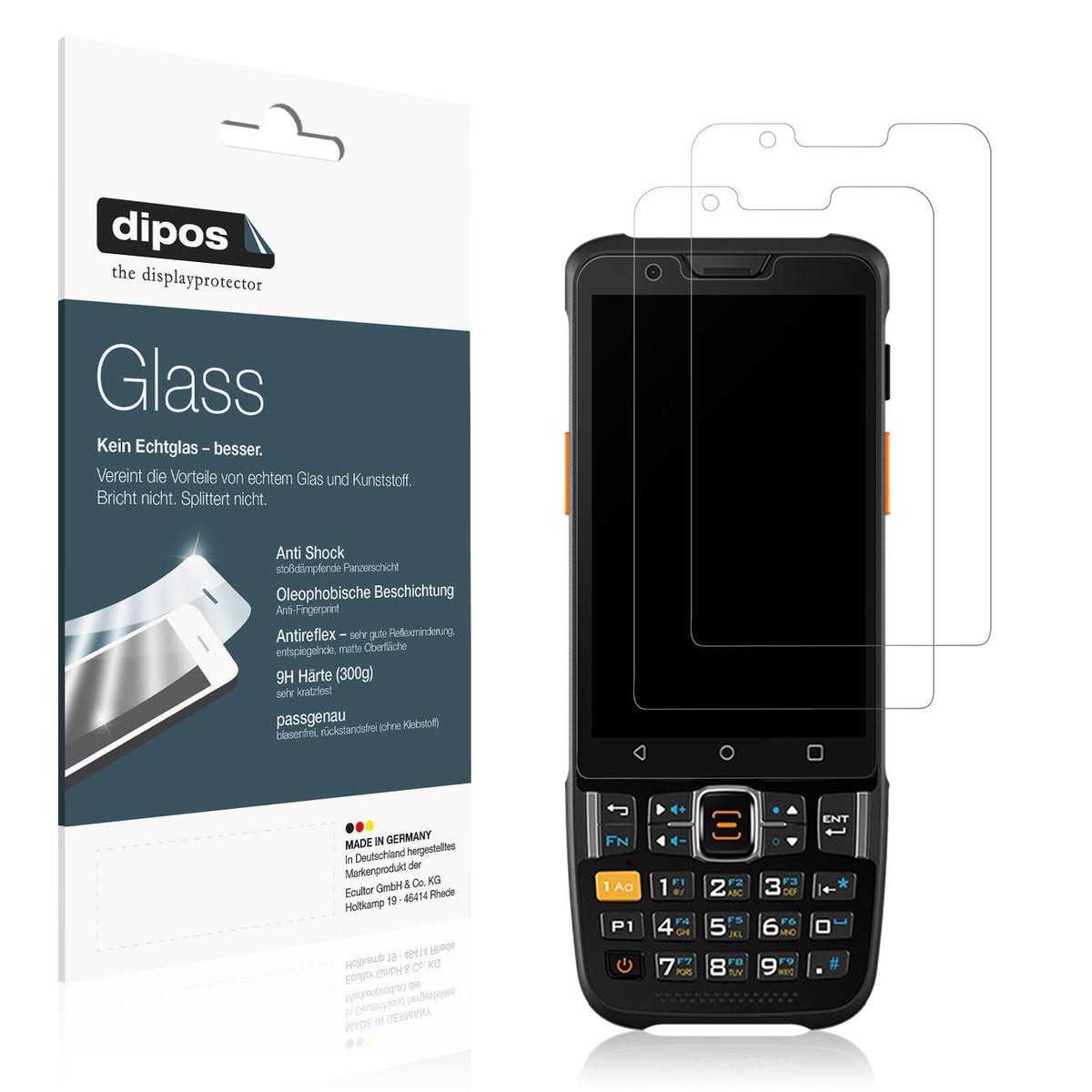 2x Screen Protector for sunmi L2Ks matte Flexible Glass 9H dipos