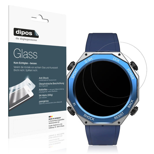 2x Screen Protector for Rogbid Tank M1 Smartwatch matte Flexible Glass 9H dipos