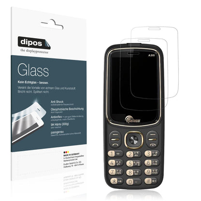 2x Screen Protector for Cellecor A30i matte Flexible Glass 9H dipos
