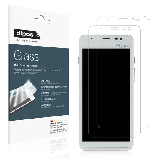 2x Screen Protector for CCV compact A77 matte Flexible Glass 9H dipos