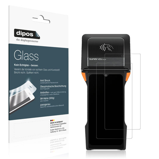 2x Screen Protector for sunmi V2s Plus matte Flexible Glass 9H dipos