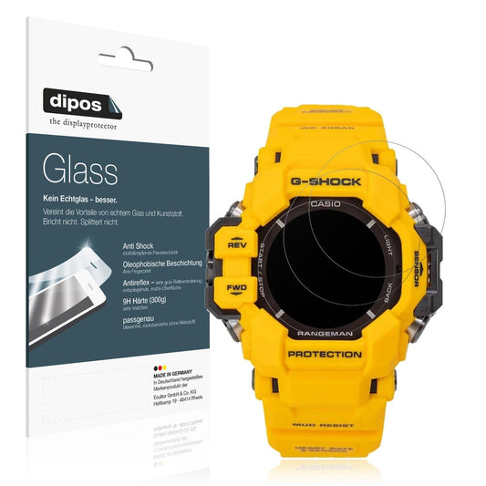 2x Screen Protector for Casio G-Shock GPR H1000 matte Flexible Glass 9H dipos