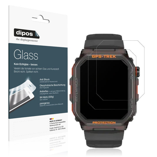 2x Screen Protector for Rogbid Tank G2 Smartwatch matte Flexible Glass 9H dipos