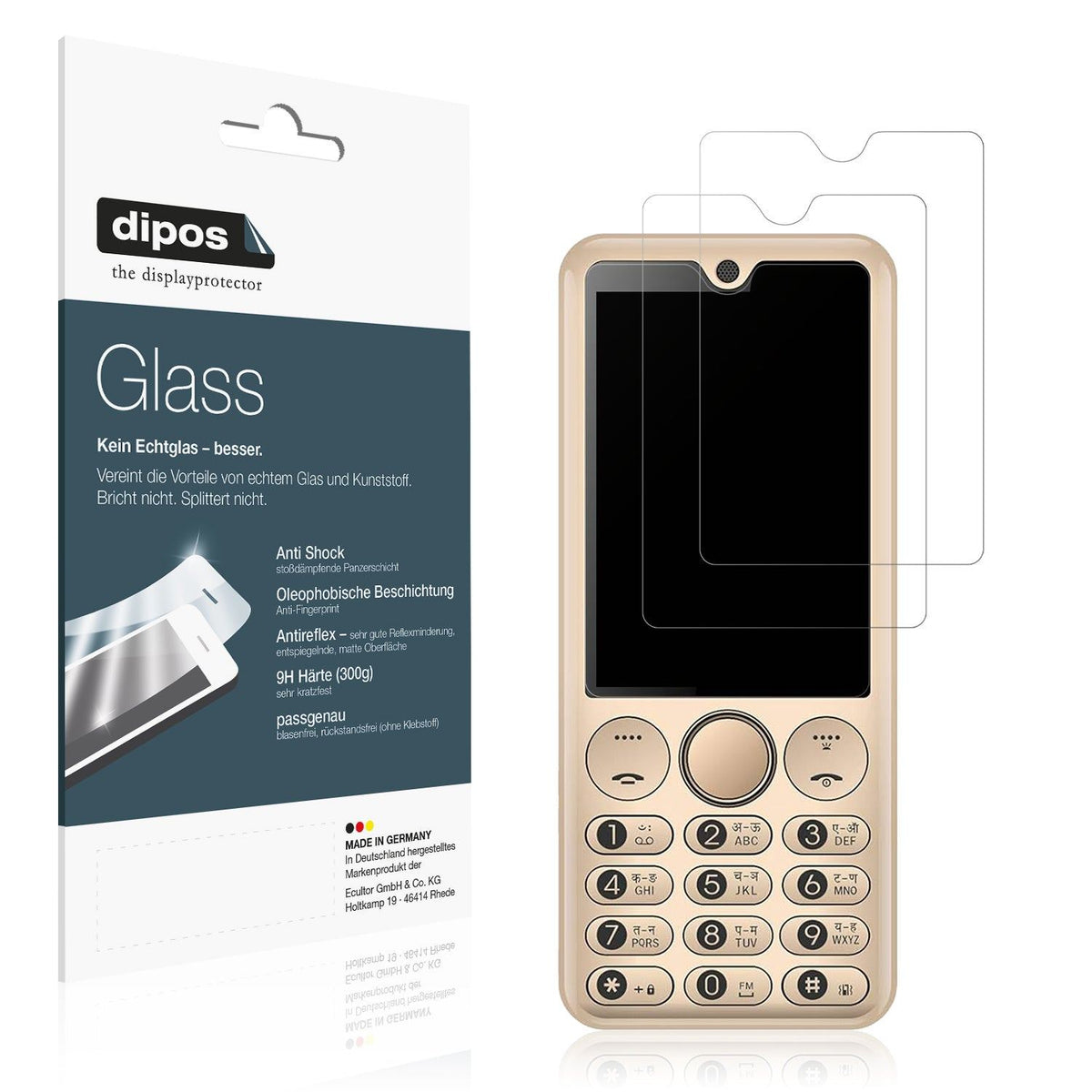 2x Screen Protector for Ziox Z520 matte Flexible Glass 9H dipos
