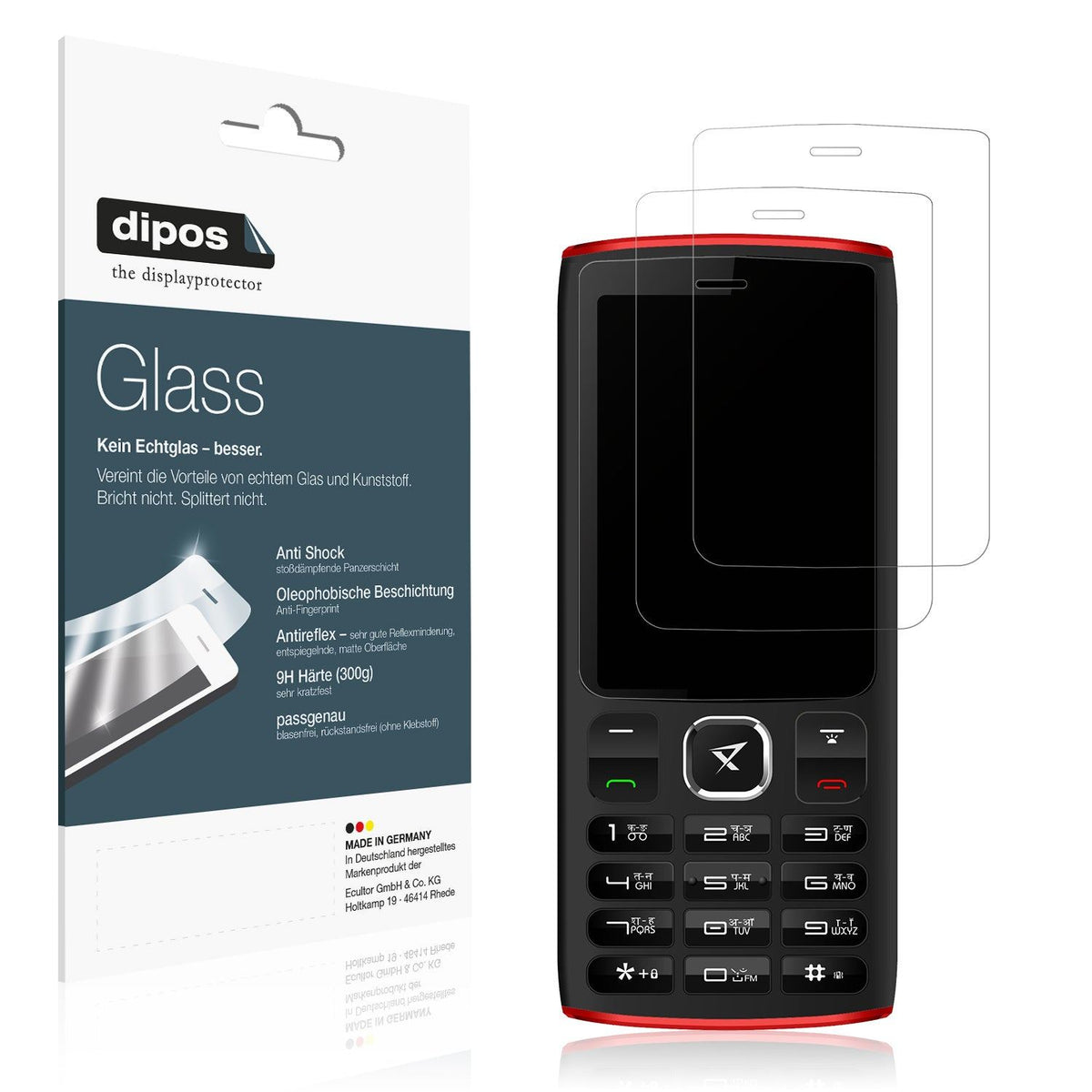 2x Screen Protector for Ziox Thunder Mega matte Flexible Glass 9H dipos