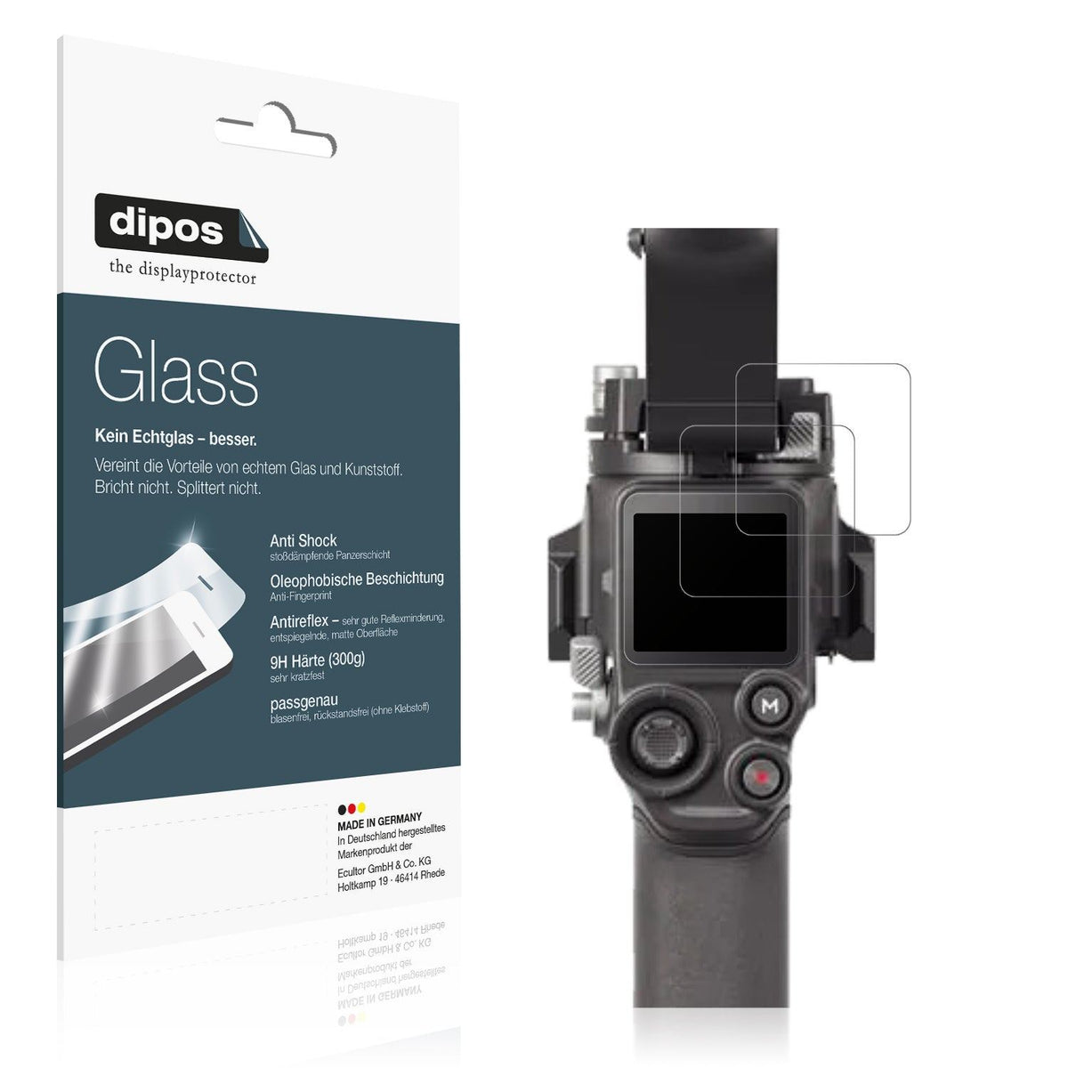 2x Screen Protector for DJI RS 4 matte Flexible Glass 9H dipos