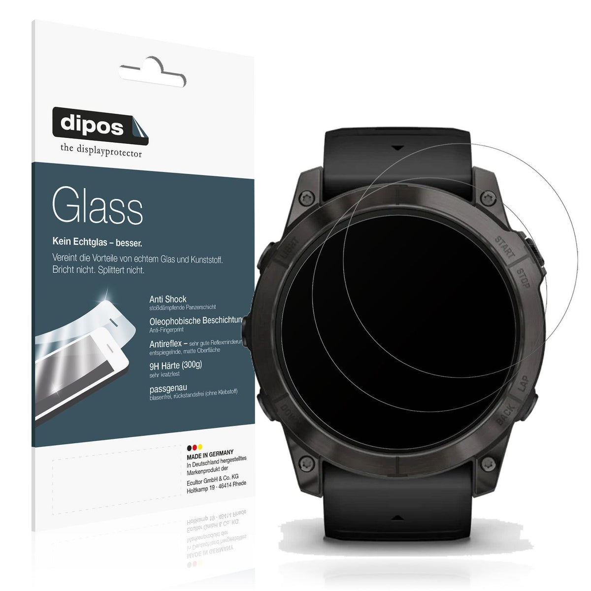 2x Screen Protector for Garmin Epix Pro Gen 2 47mm matte Flexible Glass 9H dipos