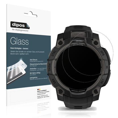 2x Screen Protector for Garmin Instinct 3 45mm matte Flexible Glass 9H dipos