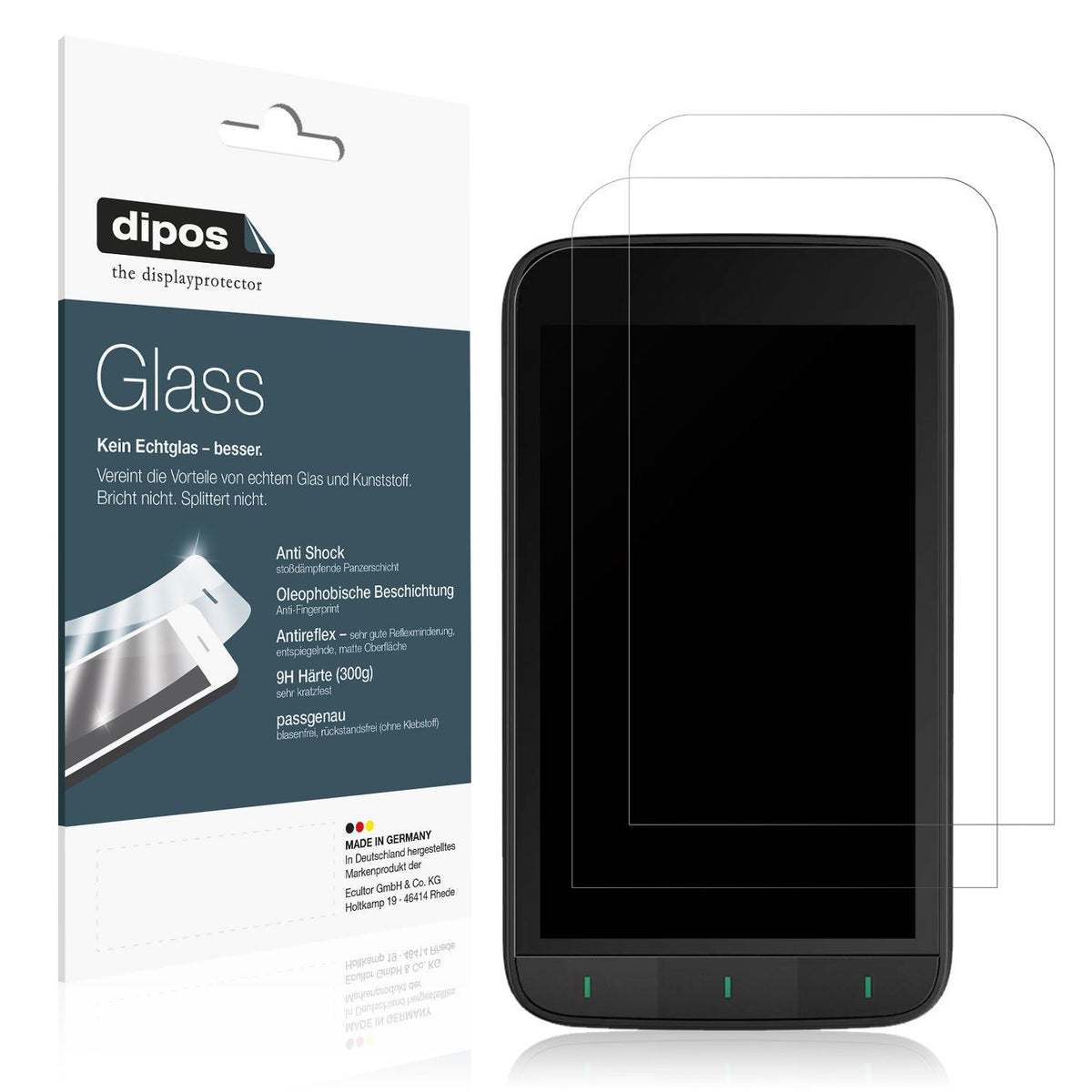 2x Screen Protector for Jespr Bike Computer matte Flexible Glass 9H dipos