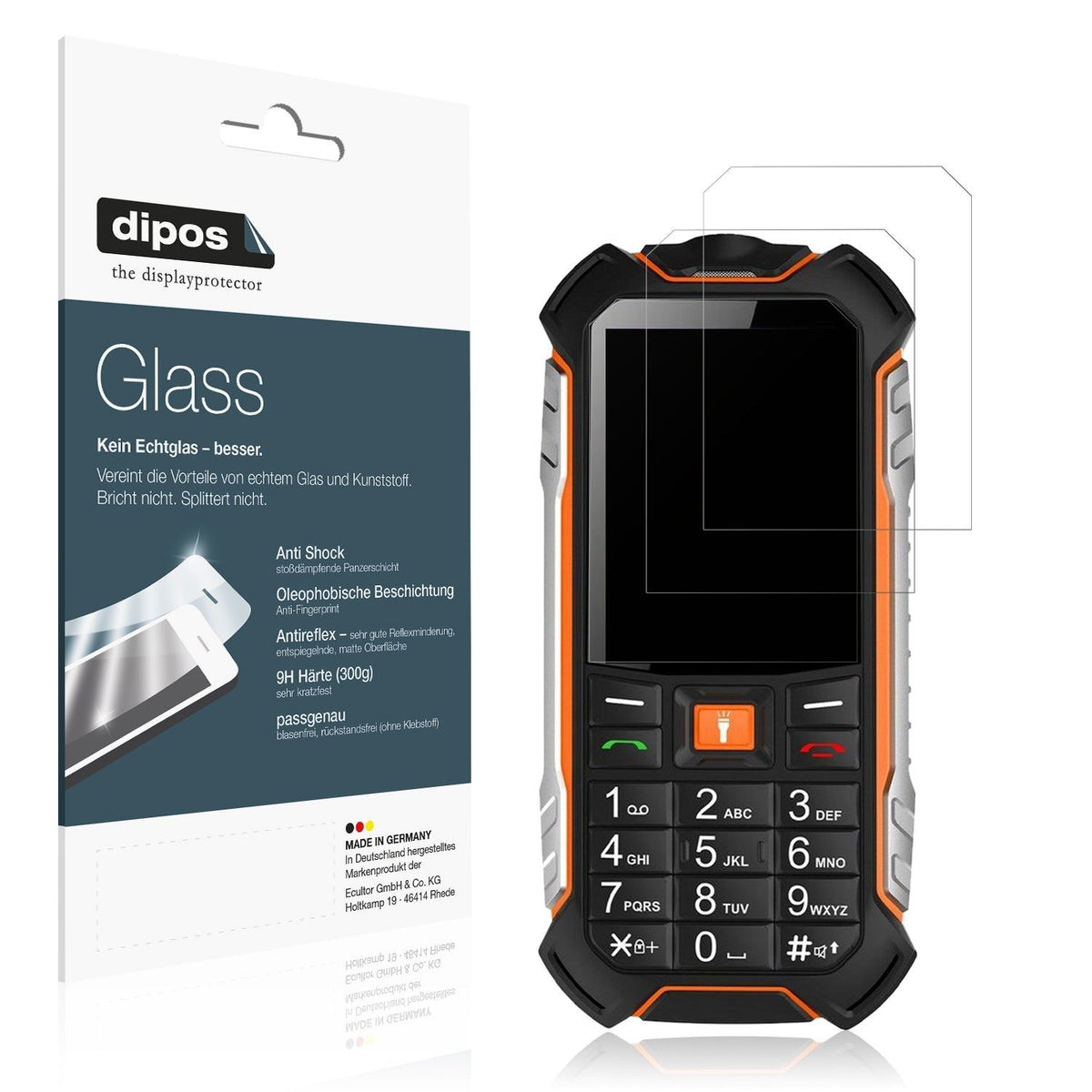 2x Screen Protector for Hammer Boost 2 LTE matte Flexible Glass 9H dipos