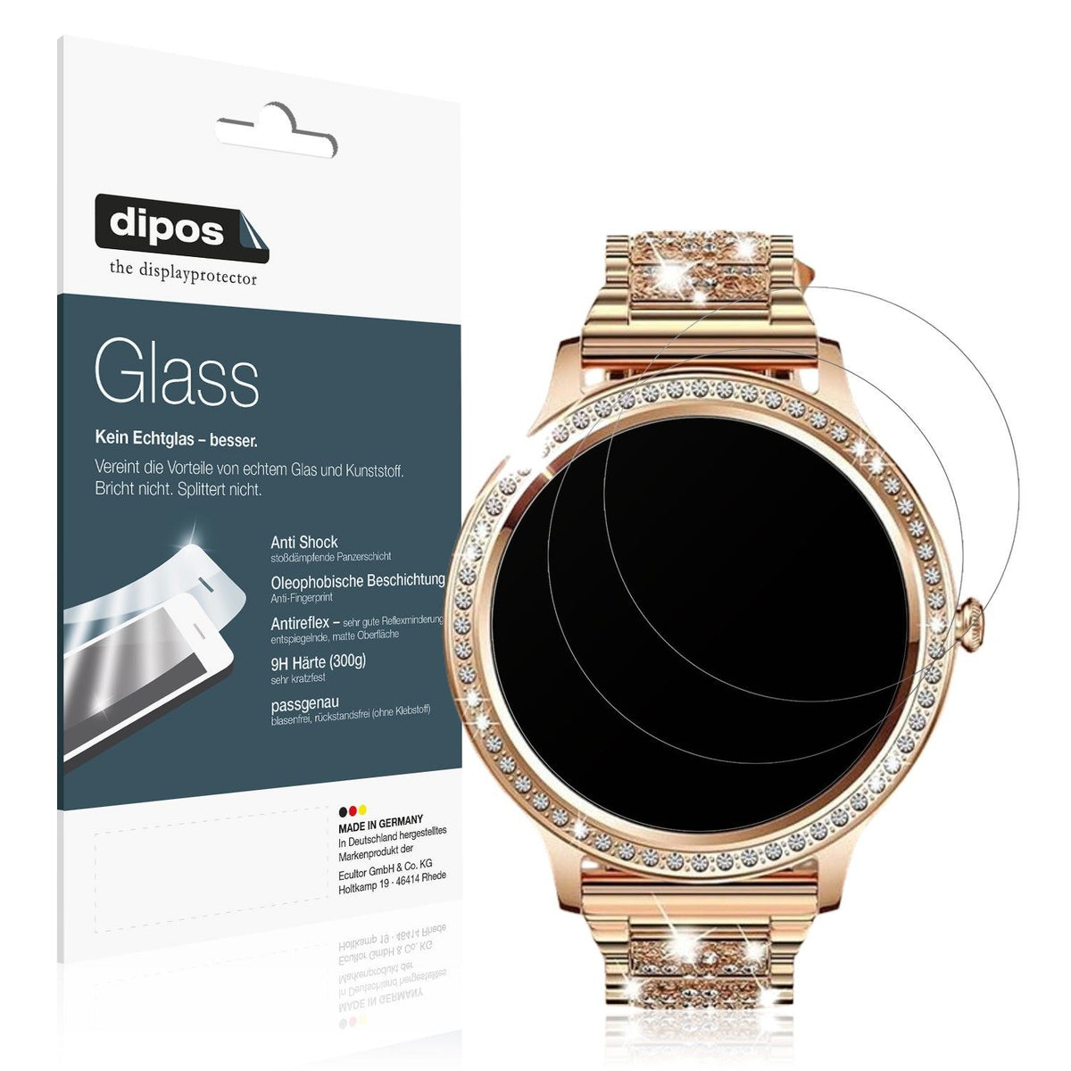 2x Screen Protector for elfofle AK54 1.32 Zoll matte Flexible Glass 9H dipos