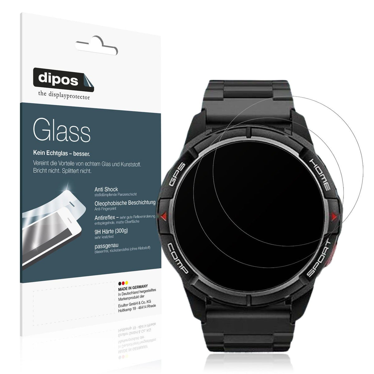 2x Screen Protector for Xiaomi Mibro GS Active matte Flexible Glass 9H dipos