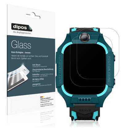 2x Screen Protector for xO Kids Smartwatch H100 matte Flexible Glass 9H dipos