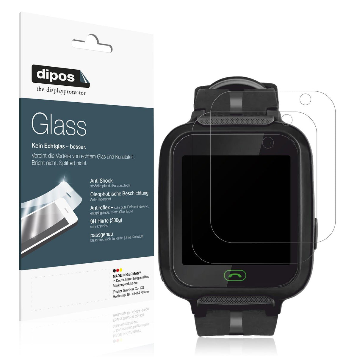 2x Screen Protector for Kruger Matz SmartKid matte Flexible Glass 9H dipos