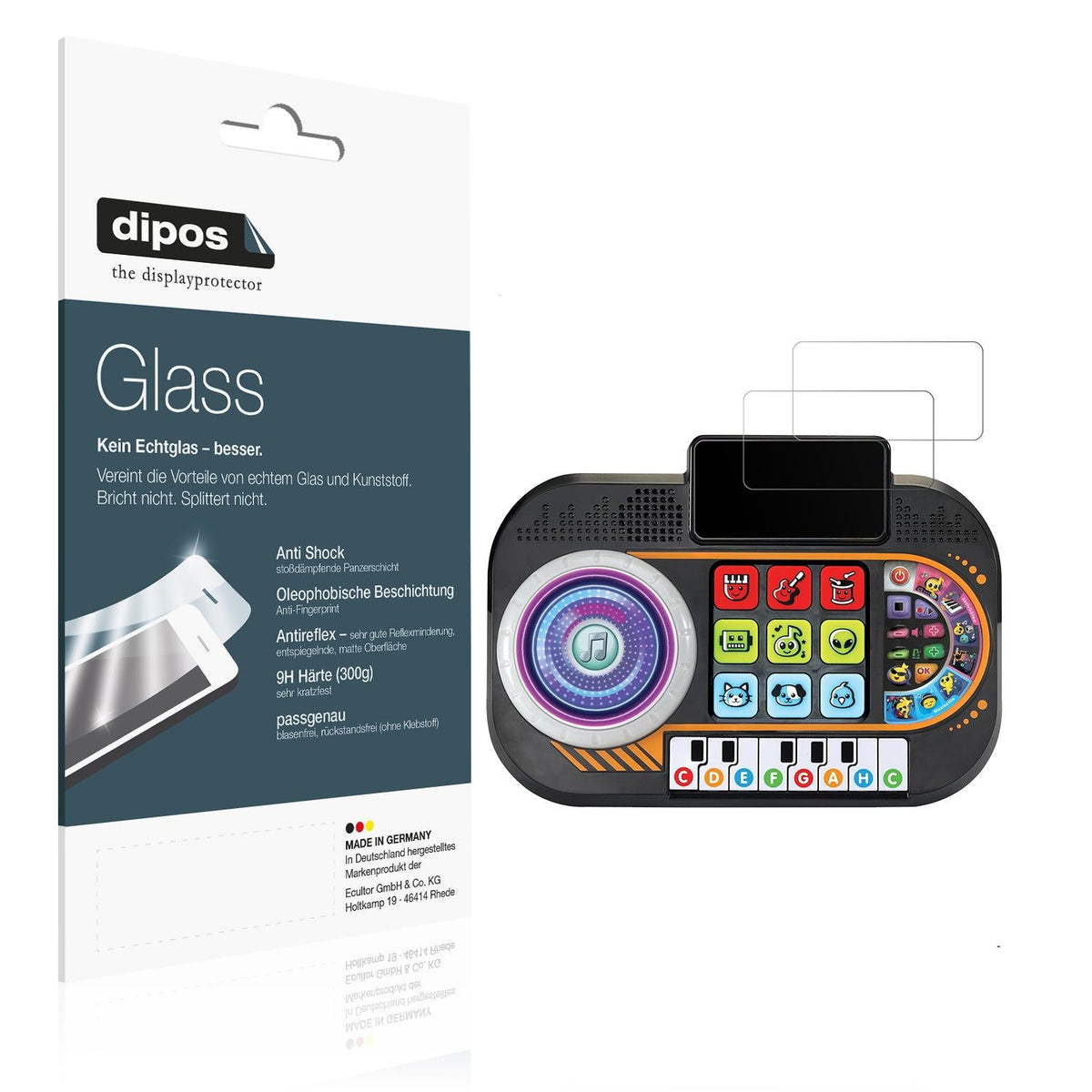 2x Screen Protector for Vtech Mein Mini-Mischpult matte Flexible Glass 9H dipos