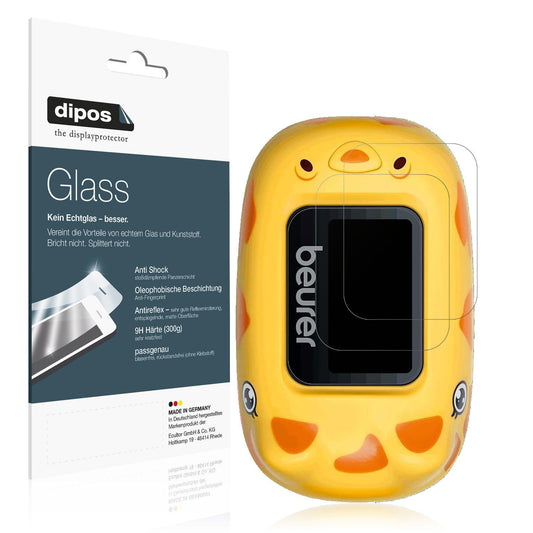 2x Screen Protector for Beurer PO 13 KIDS matte Flexible Glass 9H dipos