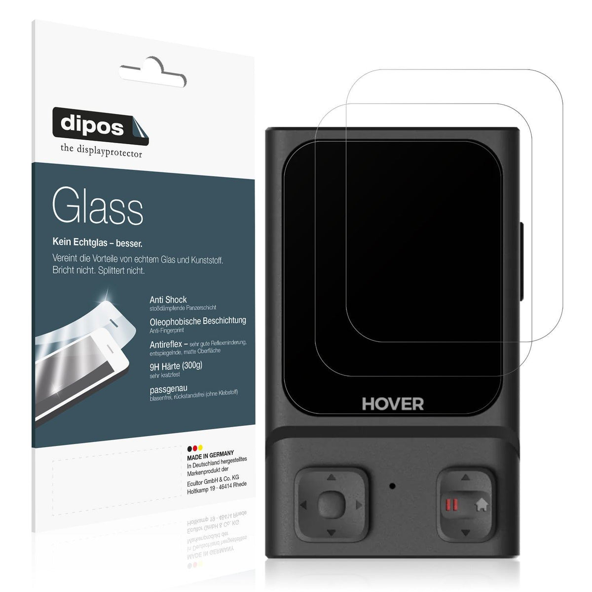 2x Screen Protector for Hoverair Beacon matte Flexible Glass 9H dipos