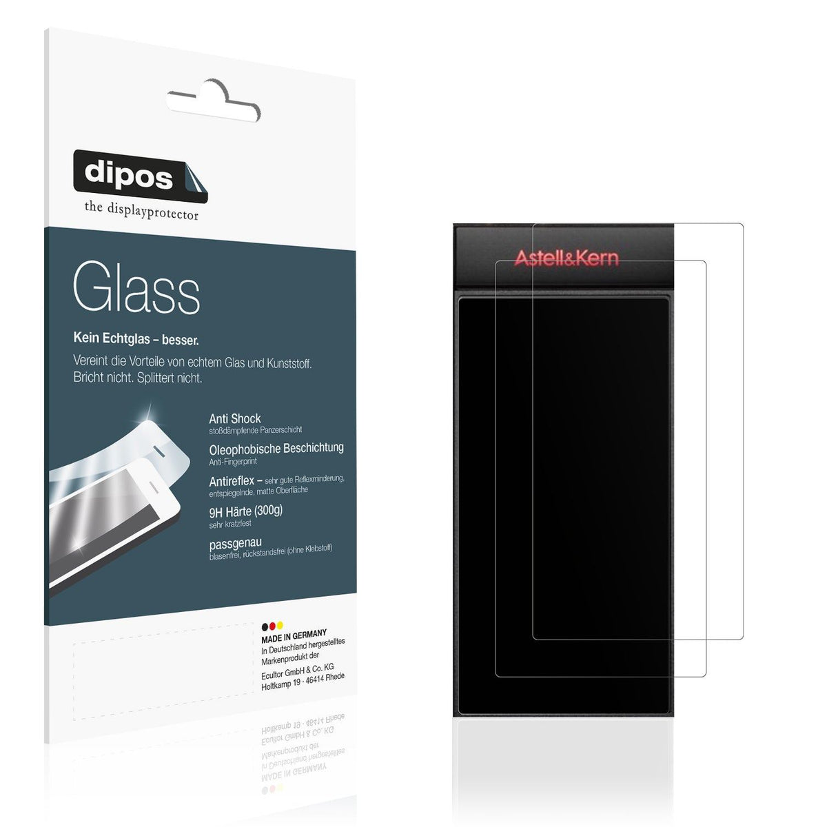 2x Screen Protector for Astell Kern ACRO CA1000T matte Flexible Glass 9H dipos