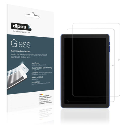 2x Screen Protector for Pritom 10 Zoll Tablet matte Flexible Glass 9H dipos