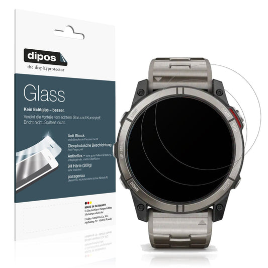 2x Screen Protector for Garmin quatix 7X matte Flexible Glass 9H dipos