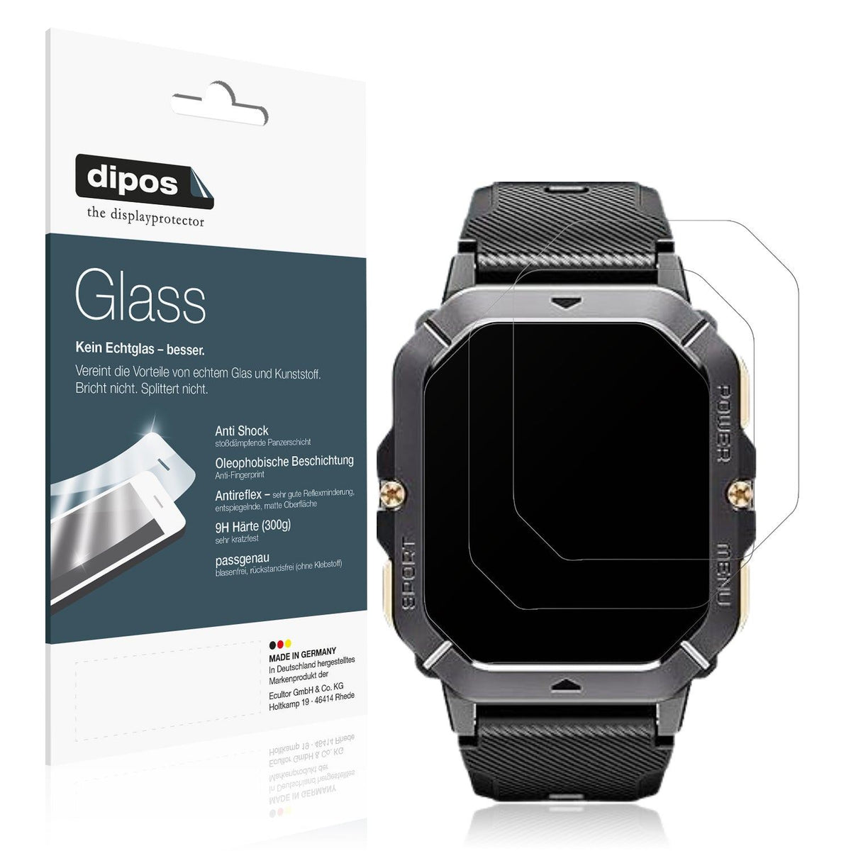 2x Screen Protector for Oukitel BT101 2.02 Zoll matte Flexible Glass 9H dipos