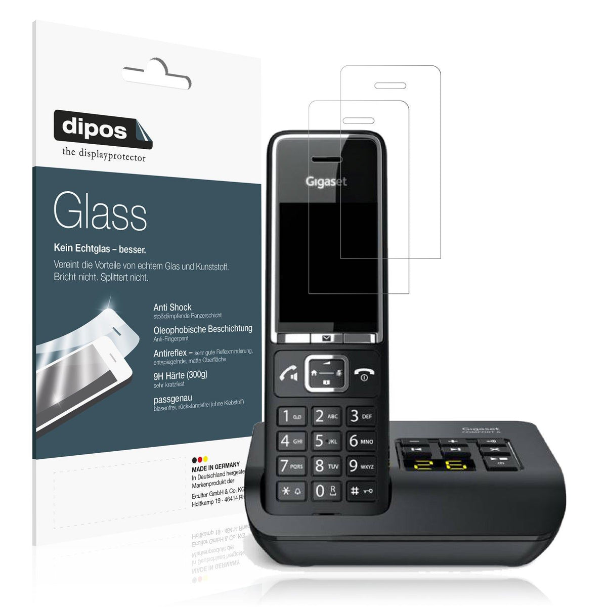 2x Screen Protector for Gigaset Comfort 520A Duo matte Flexible Glass 9H dipos