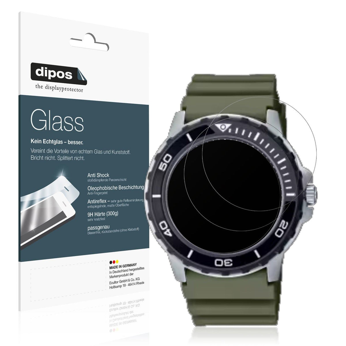 2x Screen Protector for Casio MTD-125D matte Flexible Glass 9H dipos