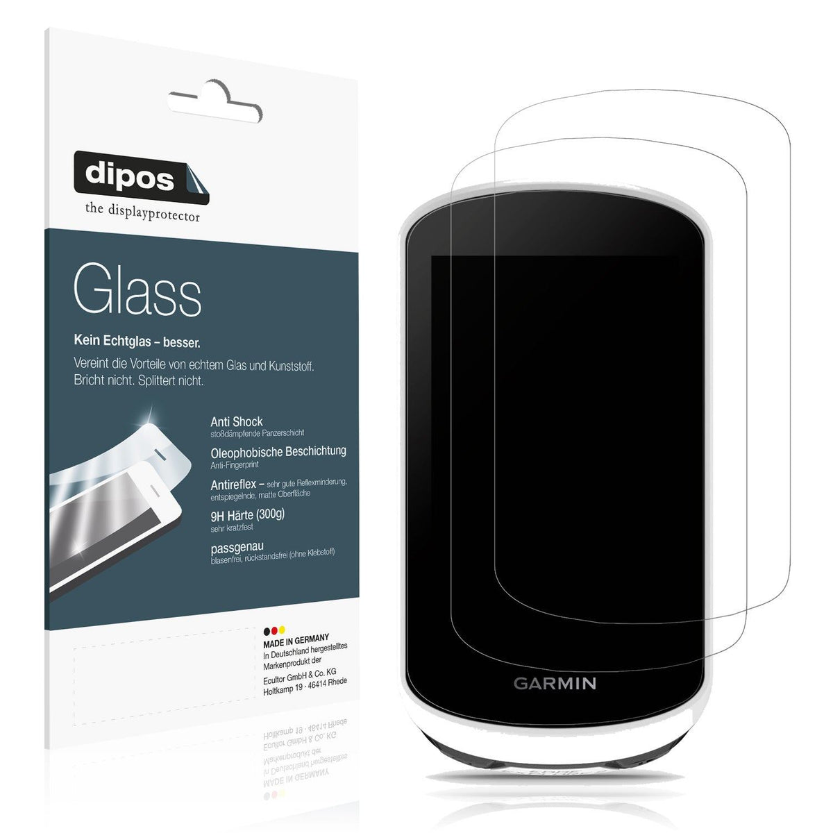 2x Screen Protector for Garmin Edge Explote 2 matte Flexible Glass 9H dipos