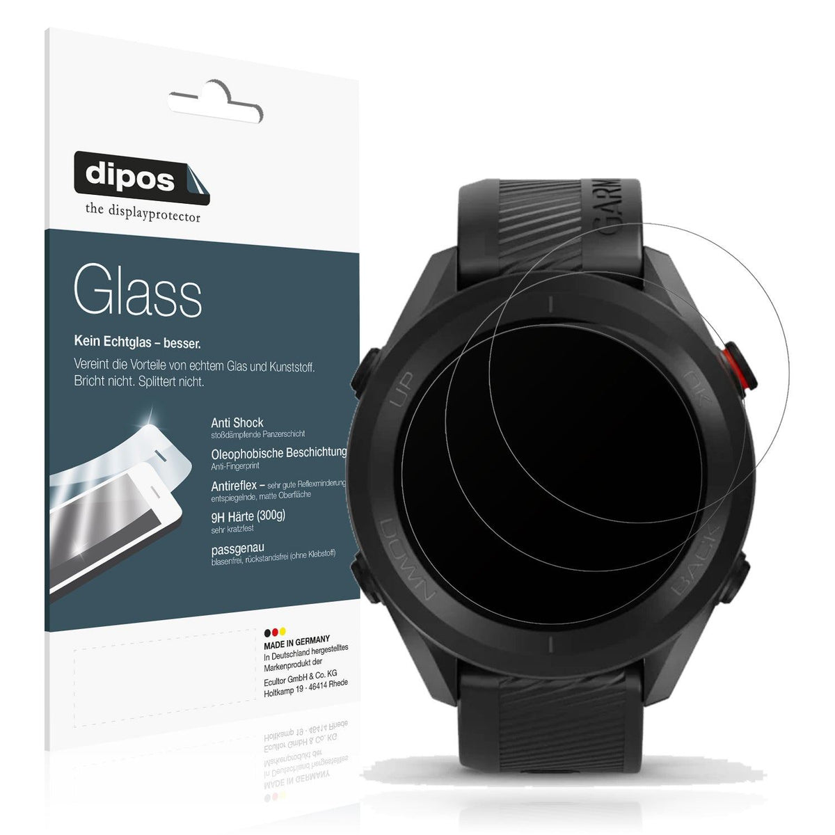 2x Screen Protector for Garmin Appoach S12 matte Flexible Glass 9H dipos