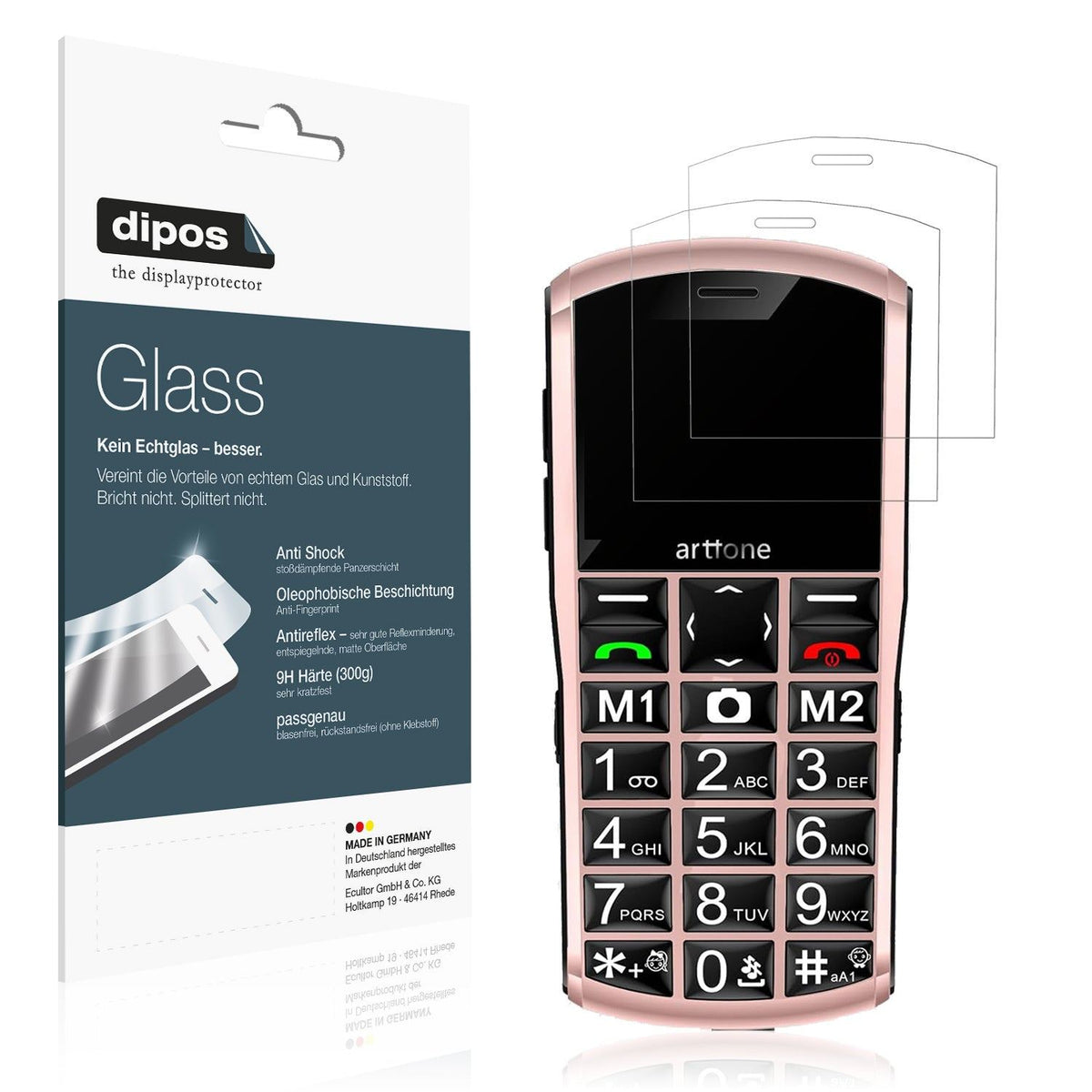 2x Screen Protector for Artfone A400 4G matte Flexible Glass 9H dipos